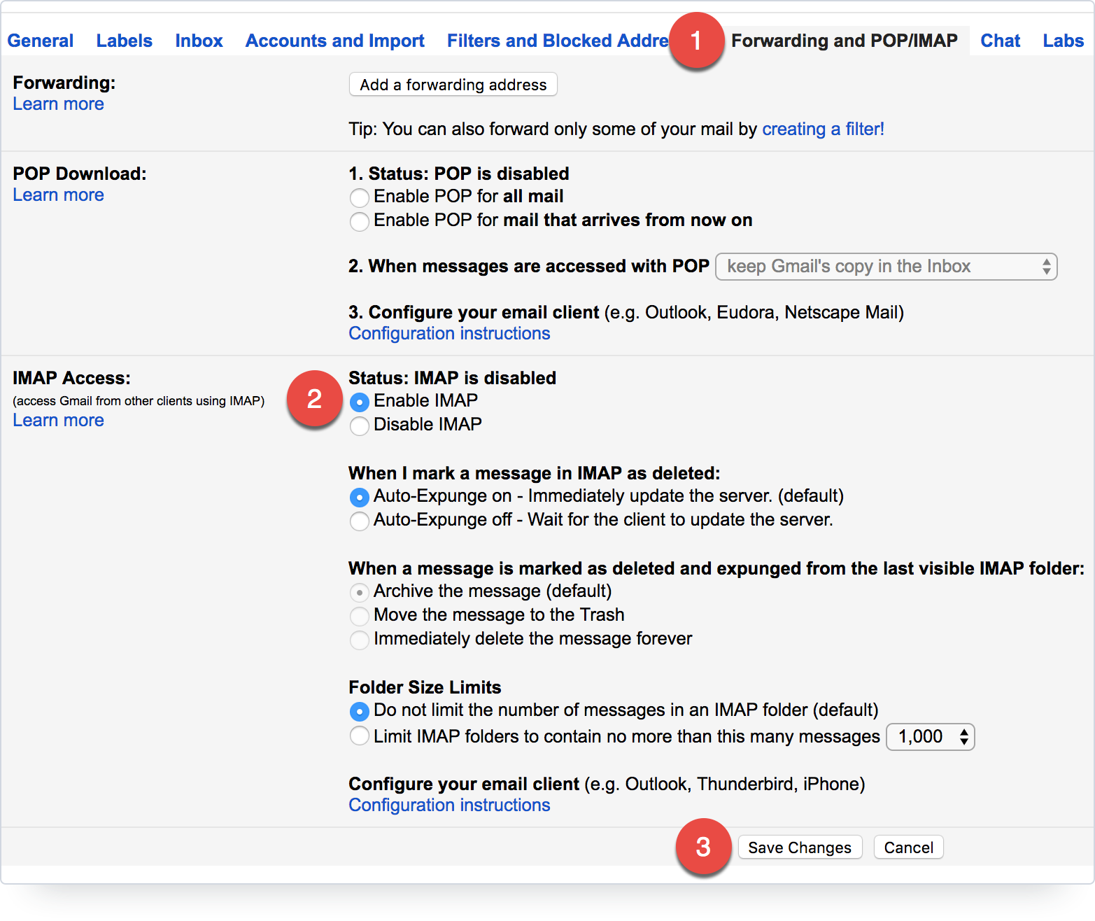 gmail for outlook settings mac